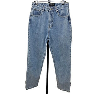 White Fox Boutique Womens  High Waist Boyfriend Jeans Size Medium Blue